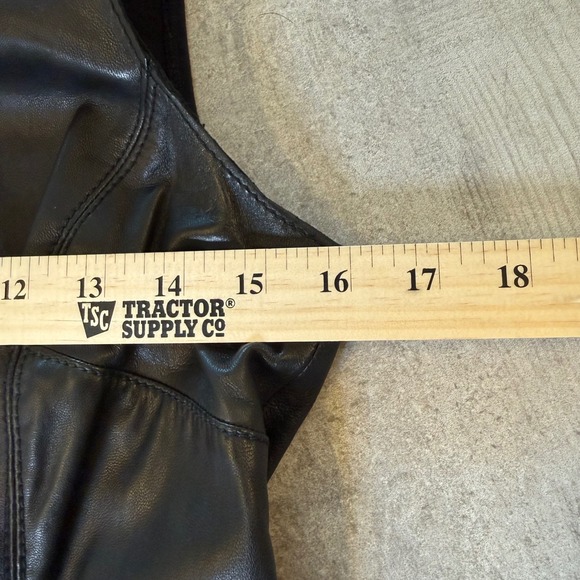 Halogen Leather Front Shift Dress Womens 8P Black Excellent Mixed Media Zip Back - Picture 5 of 8